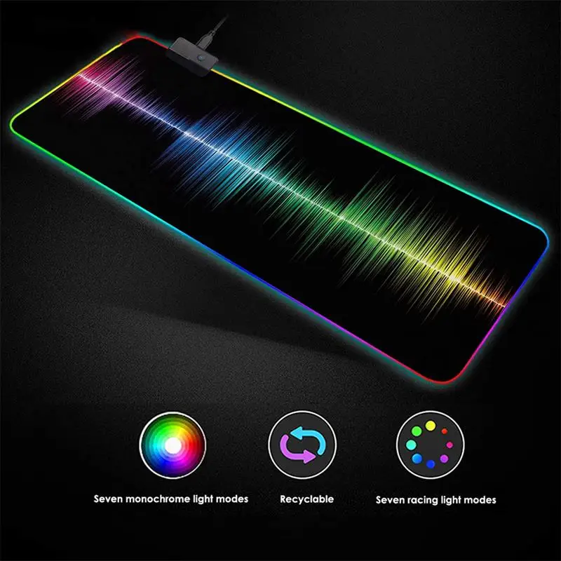 2023 New Purple Sky Landscape LED Gaming Mousepads Large Backlight Desk Mat Gamer Mousepad RGB Mouse Pad Luminous Mouse Mat