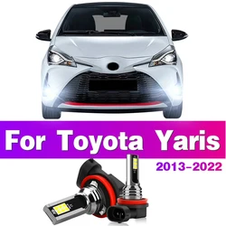 2x LED Car Front Fog Lights H8 H11 H16JP Bulbs For Toyota Yaris 2013 2014 2015 2016 2017 2018 2019 2020 2021 2022 Auto Accessory