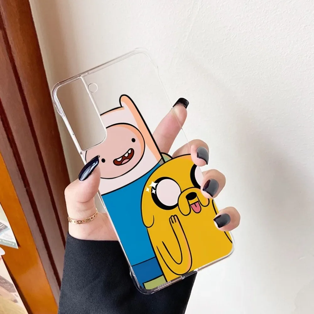 Cartoon Adventure Time Mousepad For Samsung A12 21 30 31 51 52 70 71 For Redmi8 9 10 For Honor10 70 50 Clear Case