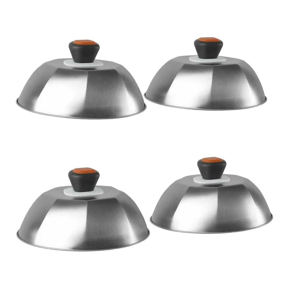 For Daily Life Cooking Stainless Steel Steak Lid Grilling Heat Retainer High Temperature Resistant Even Heat Distribution