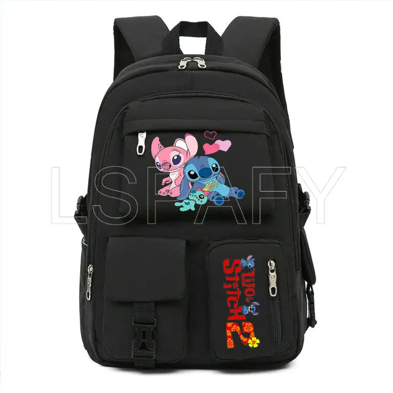 Lilo And Stitch Backpack for Girls Boys Cartoon Funny Travel Rucksack Backpacks for Teenagers Boys Gilrs School bag Adults