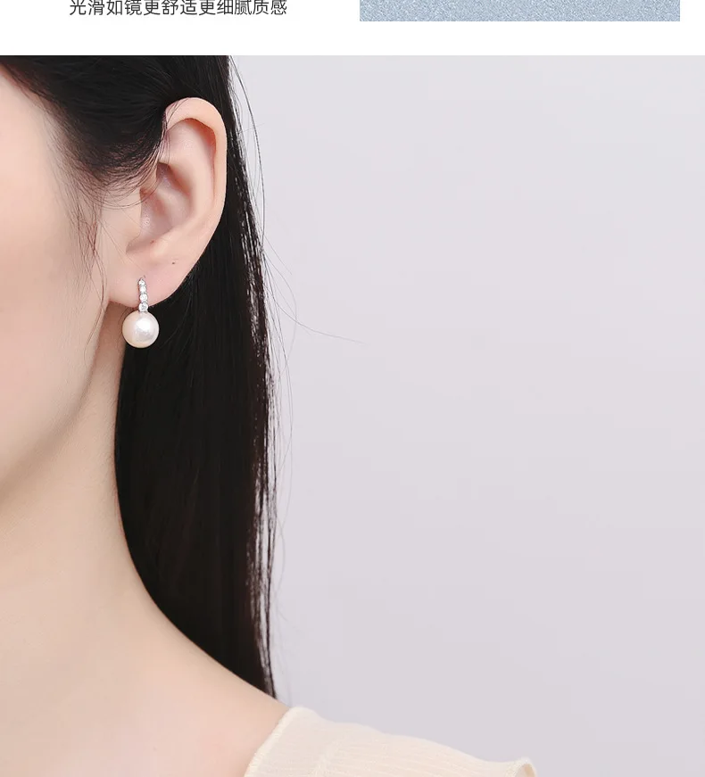 Japan akoya white round AAAA++++ 9-10mm 10-11mm 11-12mm 12-13mm 13-14mm Gorgeous  pearl earring 925s... gift box