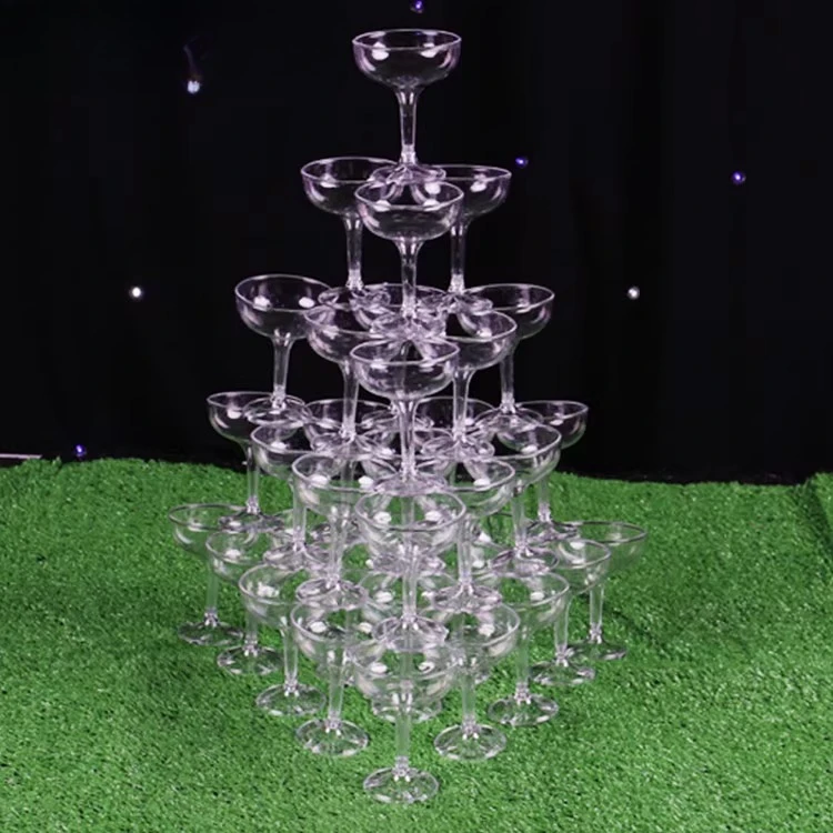 

Acrylic champagne glass thickened plastic goblet wedding champagne tower cup hotel wedding props