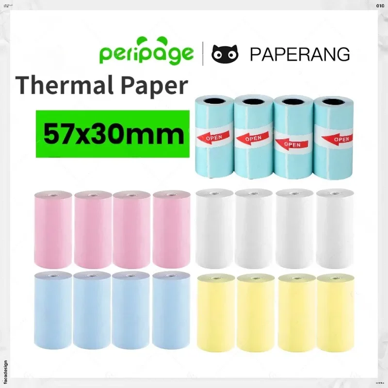 

Camera Printer Paper Refill 6Rolls 57x30mm Self-Adhesive Sticker Paper Roll Thermal Paper for Mini Mobile Instant Camera Printer