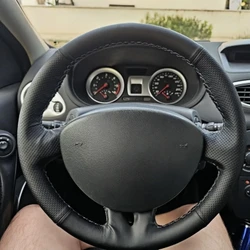 Customization Hand Sewing Microfiber Leather Car Steering Wheel Cover For Renault Clio 3 2008 2009 Clio Dynamics 2008 Clio Mk 33