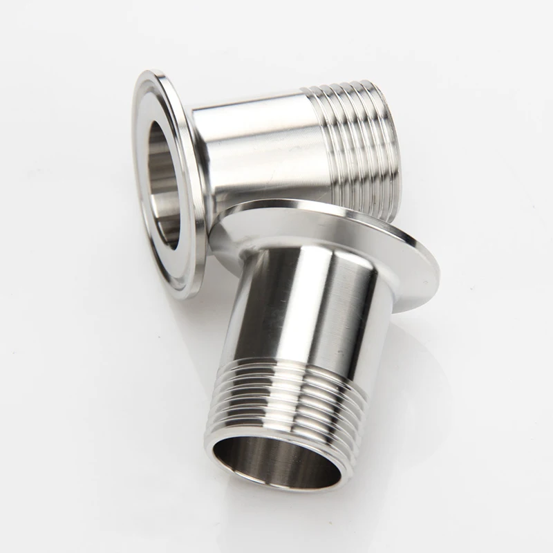 

1/4" 3/8" 1/2" 3/4" 1" BSPT Male Pipe Adapter 0.5" 1.5" 2" Tri Clamp Thread Ferrule Coupler 304 Stainless Sanitary Homebrew