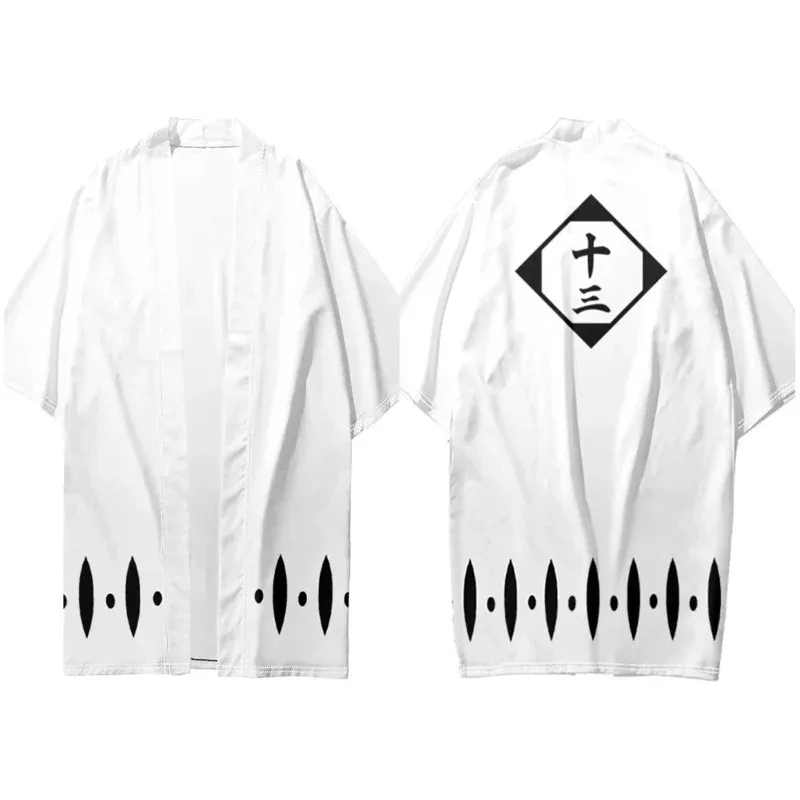 A Litter Of Bears Anime Bleach Gotei 13 Kyoraku Shunsui Cosplay Costume Men Cloak Robe Roleplay Fantasia Halloween Car 2025 New