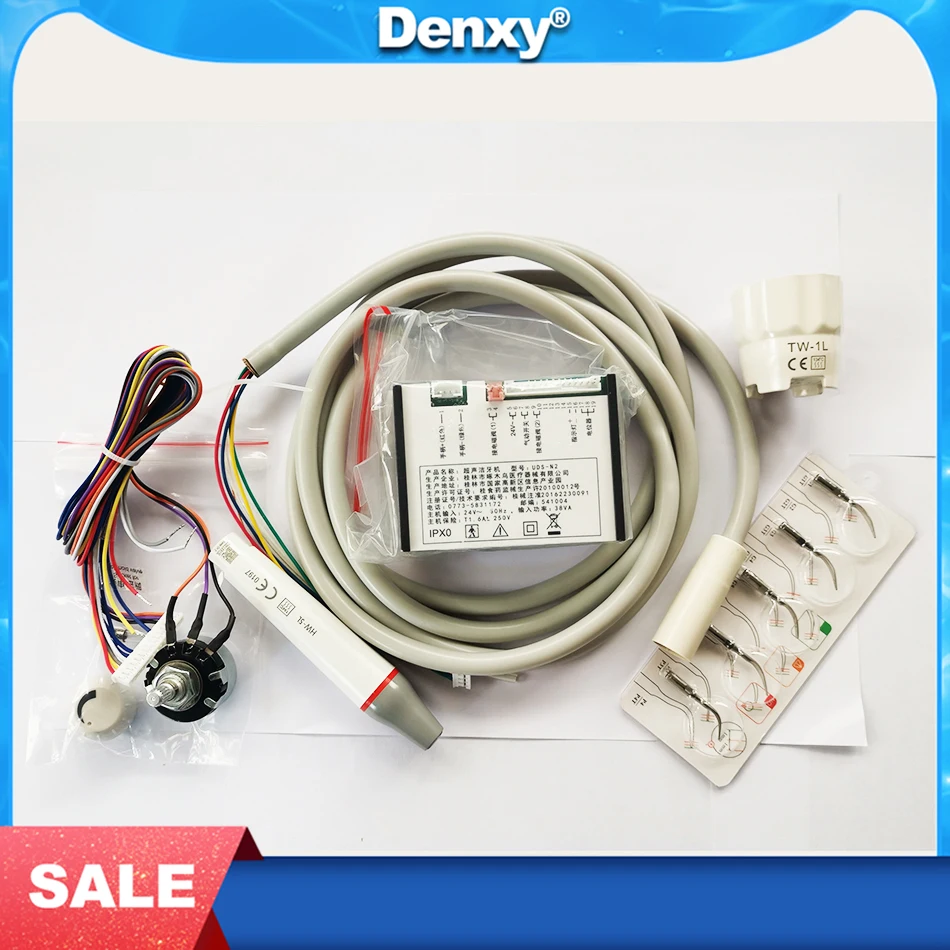 Denxy 1set High-quality N2 LED Ultrasonic Piezo Electric Built-in Scaler For Dental Unit Teeth Whitening Cleaning