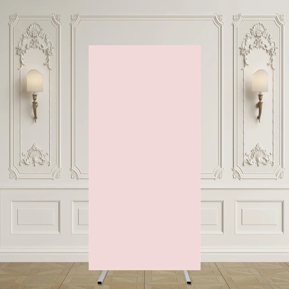 2-Sided Rectangle Square Backdrop Pink Photo Background For Gender Reveal Baby Shower Wedding Kids Birthday Party Photography