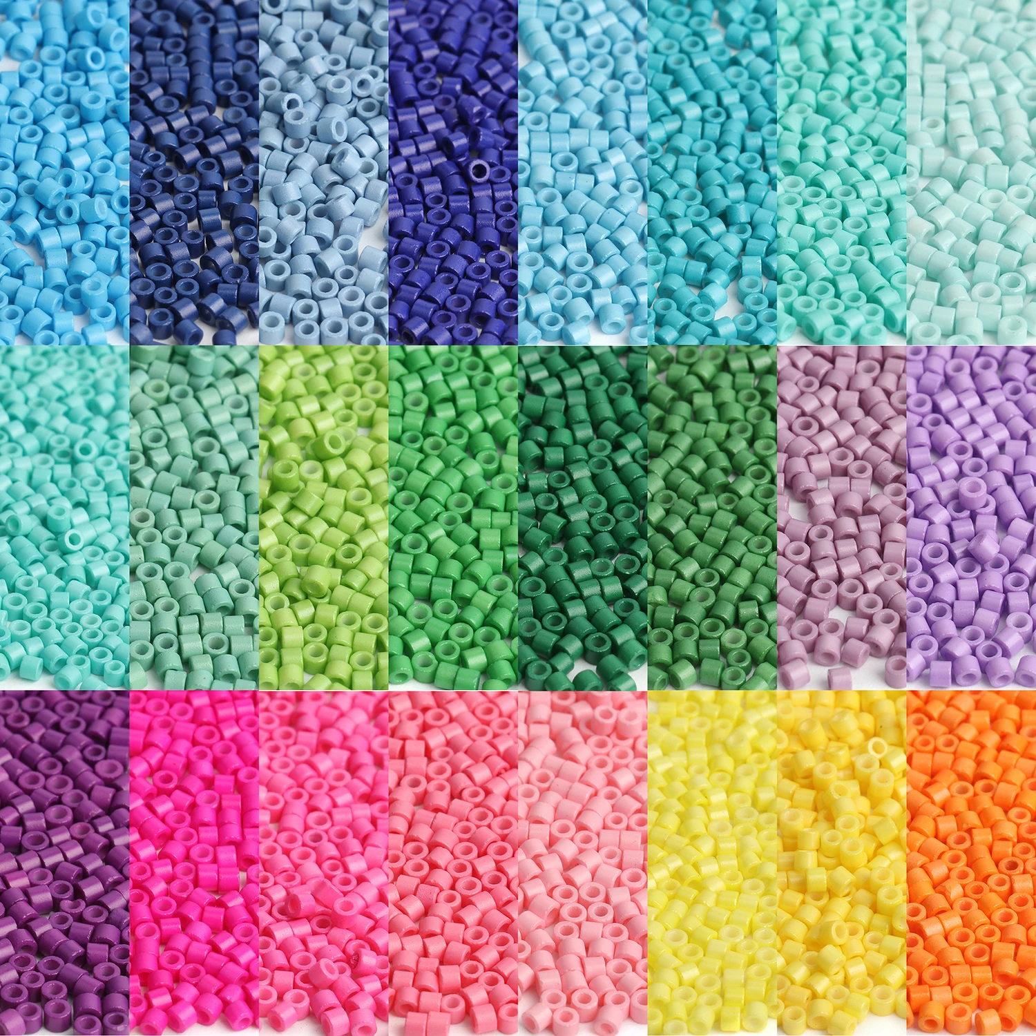 1000 unids/caja 2mm cuentas de semilla de vidrio checo forma de tubo accesorios de cuentas en caja para fabricación de joyería DIY proveedor de Material de pulsera