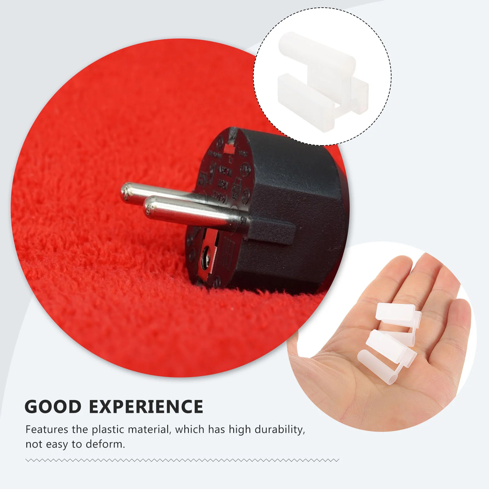 100 Pcs Power Outlet Plug Protective Cover Office Watch Plastic Shield Three Prong