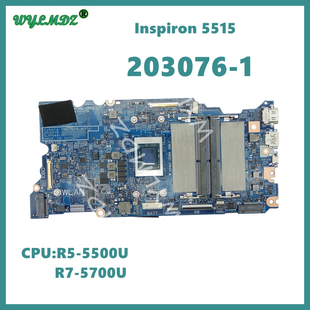 

203076-1 With R5-5500U R7-5700U CPU Laptop Motherboard For Dell Inspiron 5515 Mainboard CN 0KDKG 0WCD6Y Fully Tested OK