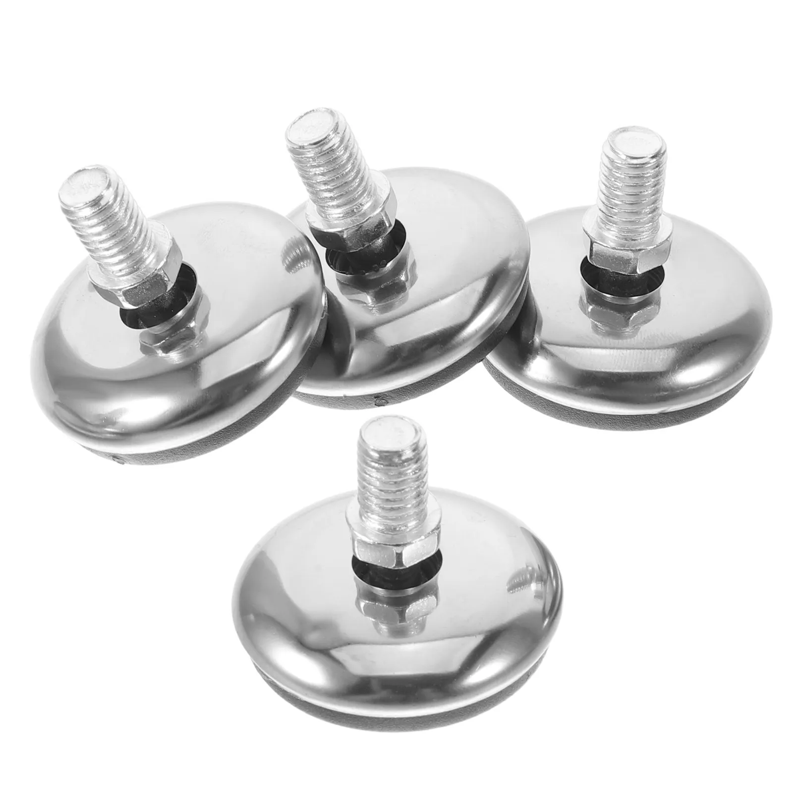 4Pcs M8 Heavy Duty Adjustable Speaker Stand Foot Pegs Anti Vibration Leveling Feet for Audio Cabinets Furniture Adjustable Legs