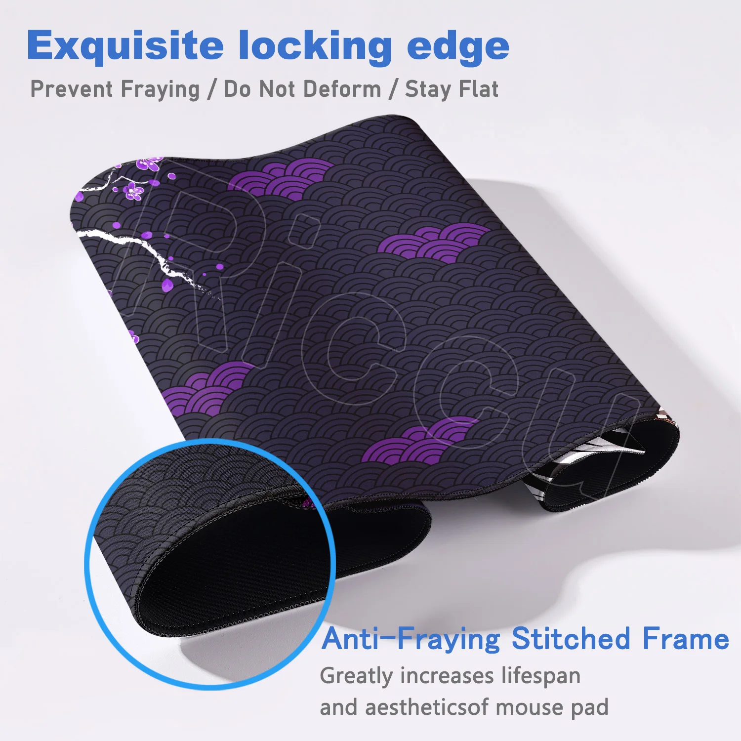 Новый японский игровой коврик для мыши Sakura, милый фиолетовый настольный коврик для девочек, Xxl, компьютерный офисный ковер, аксессуары для геймеров, коврик для мыши с вишневым цветком