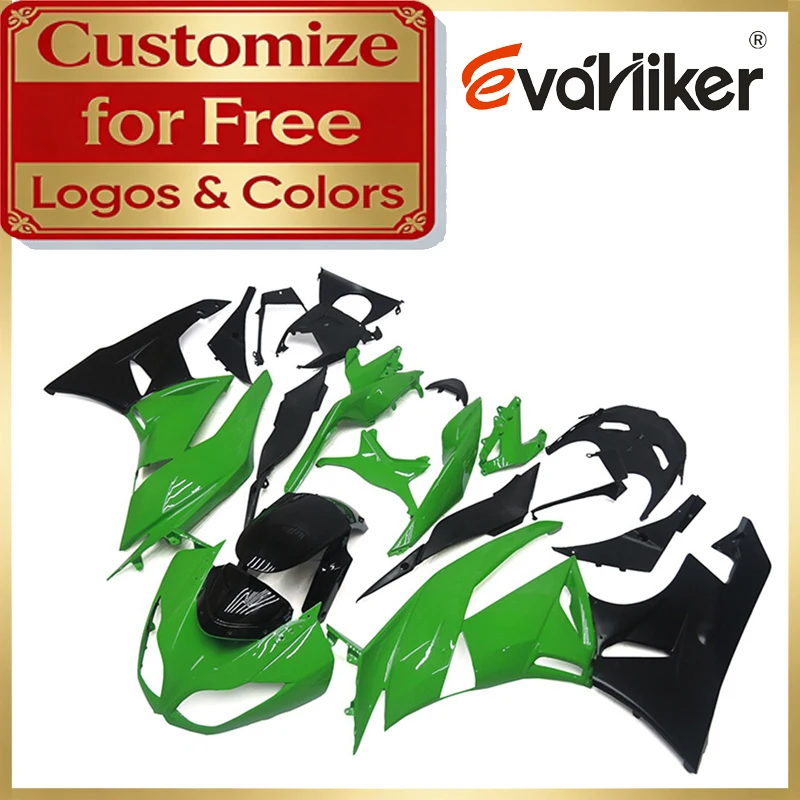 

Комплект обтекателей из АБС-пластика для Kawasaki ZX6R 2009-2012, зеленый, ZX636 09-12, литье под давлением, настраиваемые цвета