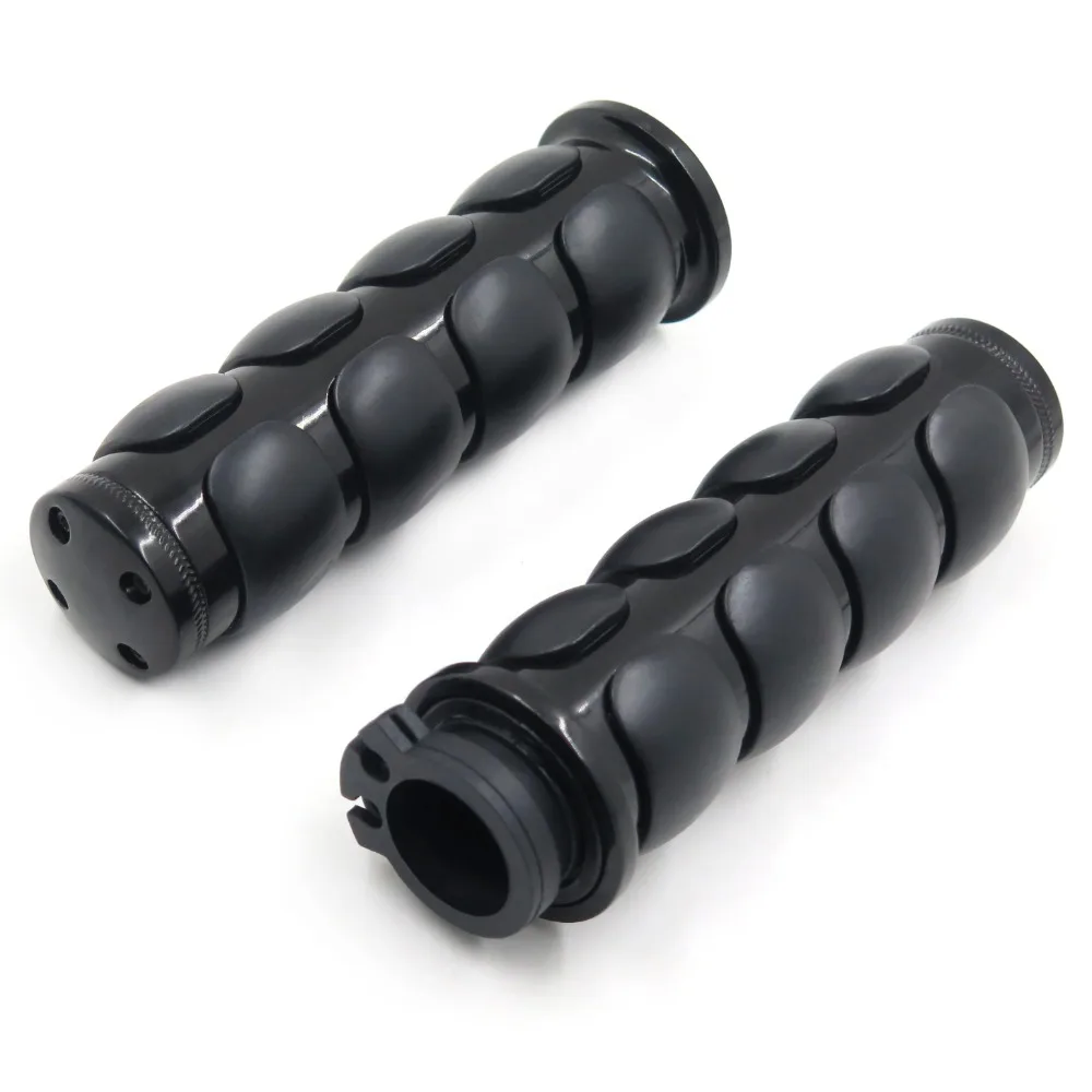 

Motorcycle Plain 25mm Rubber Handlebar Grips for Harley 1996-2010 Road King CVO Springer Deluxe,Kawasaki Classic 1500 Fi