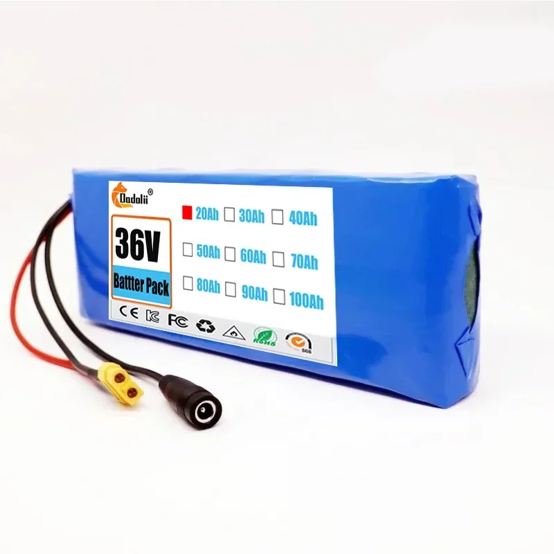 10S1P 36V 20000mAh akumulator 20Ah 18650 akumulatory litowo-jonowe elektryczny samochód rower skuter 20A BMS 500W