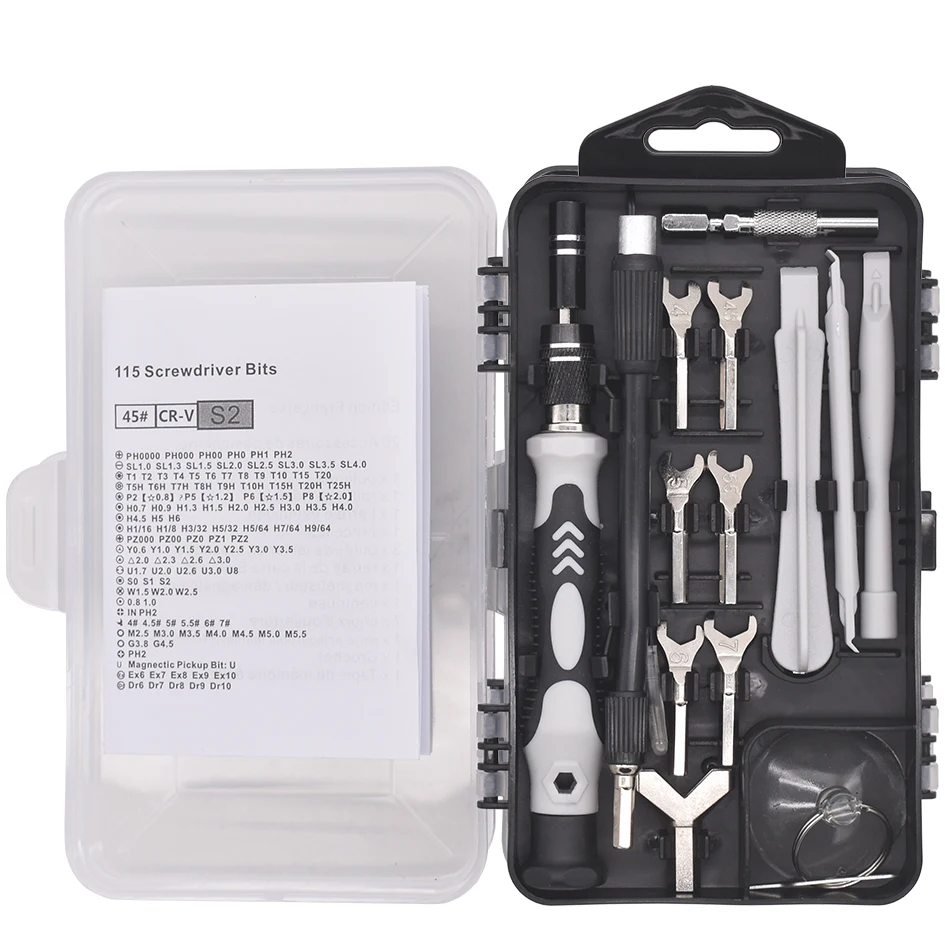 135 / 138 in 1 Screwdriver Set of High Quality S2 Screw Driver Bit Set Multi-function Precision Mobile Phone Repair Torx Hex