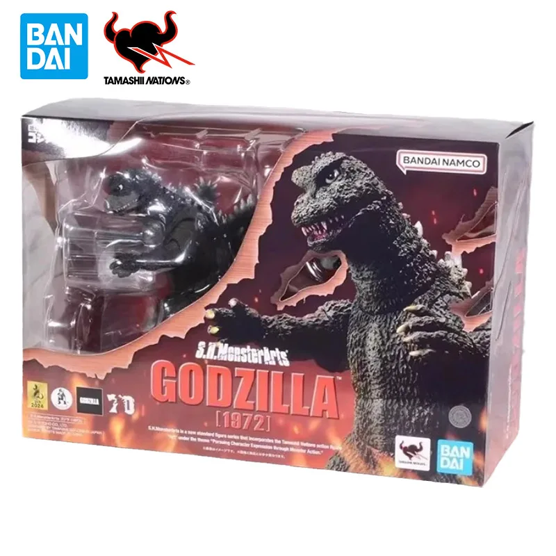 

In Stock Original Bandai S.H.MonsterArts 1972 Godzilla Vs Gigan Animation Action Figure Collection Model Boys Toys Holiday Gifts