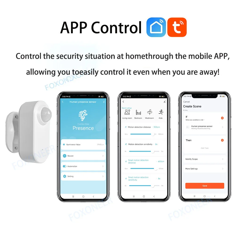 Tuya sensor de presença humana zigbee 24g radar mmwave + pir, detecção de iluminação uso bateria suporte zigbee2mqtt assistente doméstico