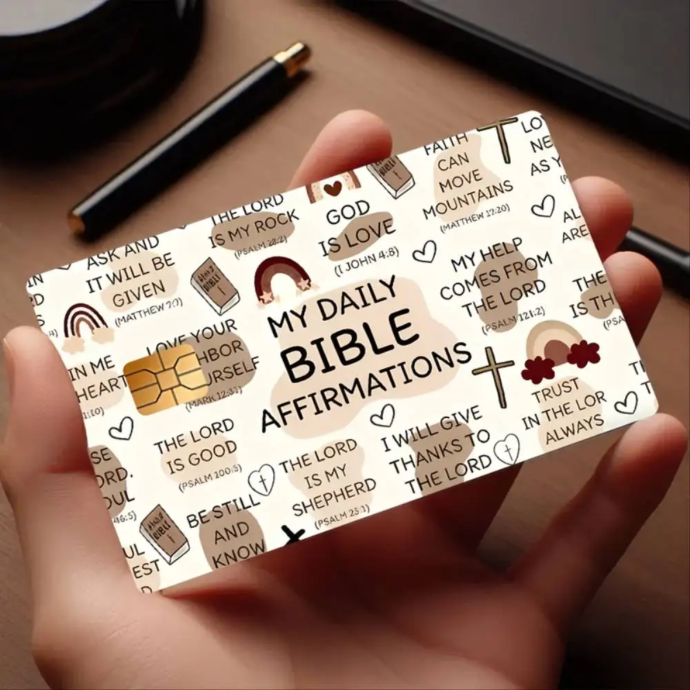 Daily Bible Verse Religious Credit Card Skin Sticker High Quality PVC Decal For EBT Debit Chip Bank Transit Key Cards