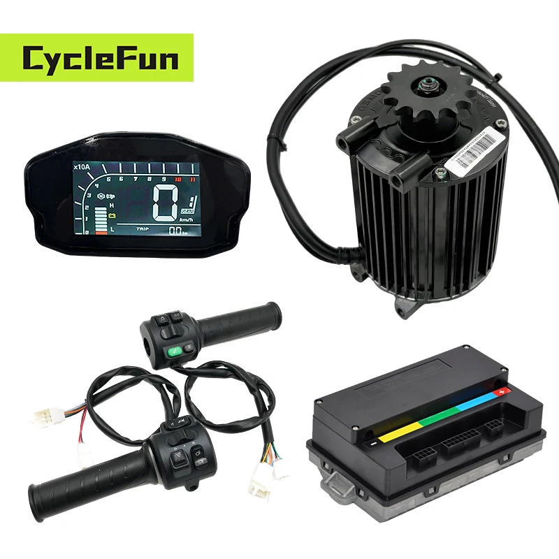 

QS90 PMSM Mid-Drive Motor Rated 1000W With VOTOL EM50S and DKD Display Combination Switch Kit For Electric Scooter E-Motorcycle