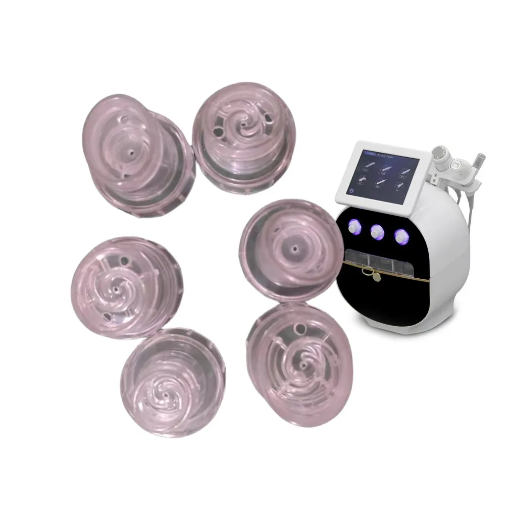 

10 sets Tips of 6 In 1 Hydra Peel Dermabrasion Facial Cleaning Hydrofacials Beauty Hydro Facial Hidrofacial Machine