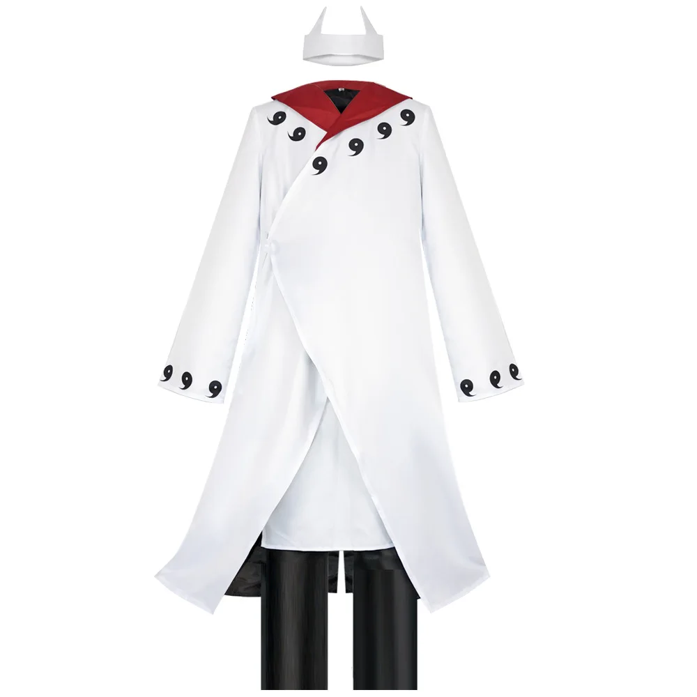 Uchiha Madara Anime Cosplay Costume pour homme, tenues blanches, vêtements d'Halloween