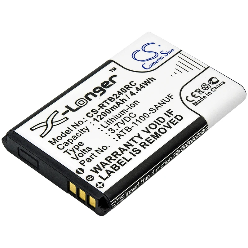 

Li-ion Remote Control Battery for RTI, 3.7V, 1200mAh, Compatible Models: Pro, Pro24.i, Pro24.r, Pro24.r v2, Pro24.z