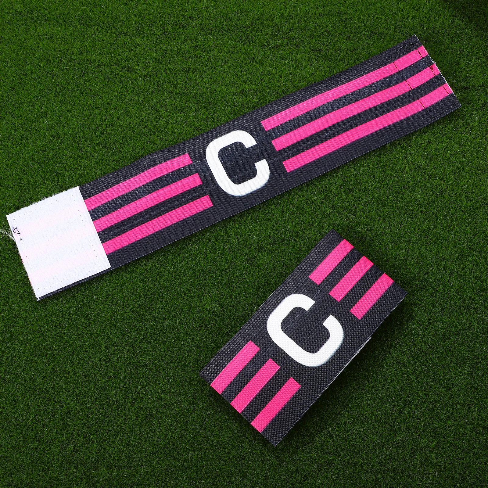 

2 Pcs Aldult Football Captain Armband Men Women Soccer Badge Nylon Elastic Accessories