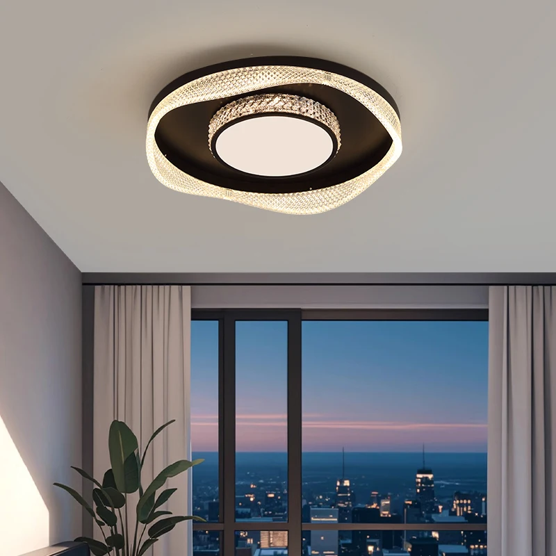 Modern Minimalist Black Gold Contrast Ceiling Light Indoor Lighting Fixtures With Full Spectrum Dimming Capability Room Decor