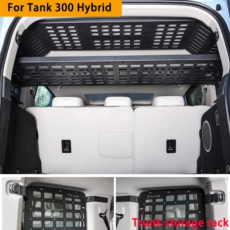 For Great Wall Tank 300 Hybrid Trunk Storage Rack Modification Trunk Storage Interior Expansion Aluminum Alloy Accessories