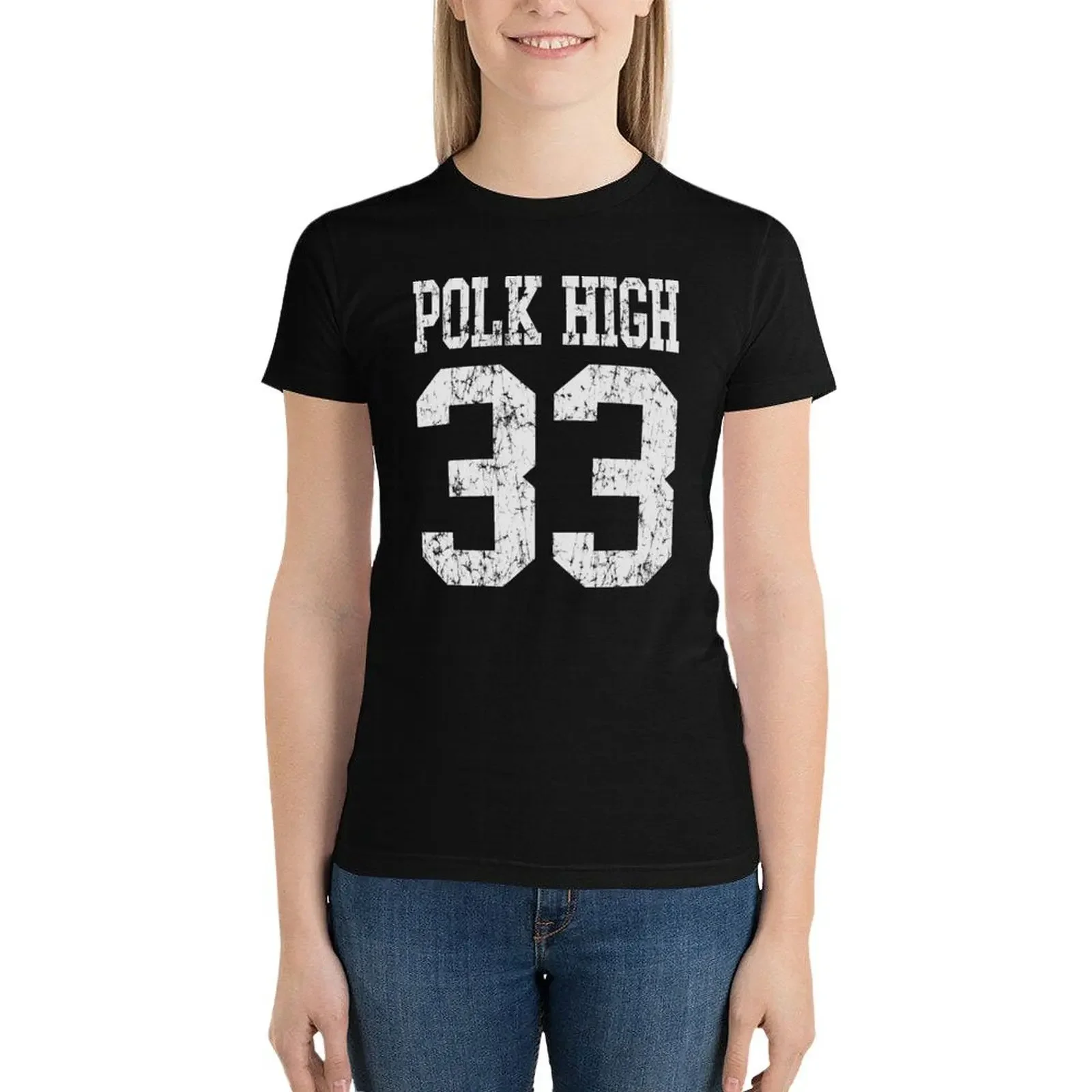 

Polk High 33 T-Shirt Female clothing summer clothes kawaii clothes animal print shirt for girls t-shirt dress for Women long