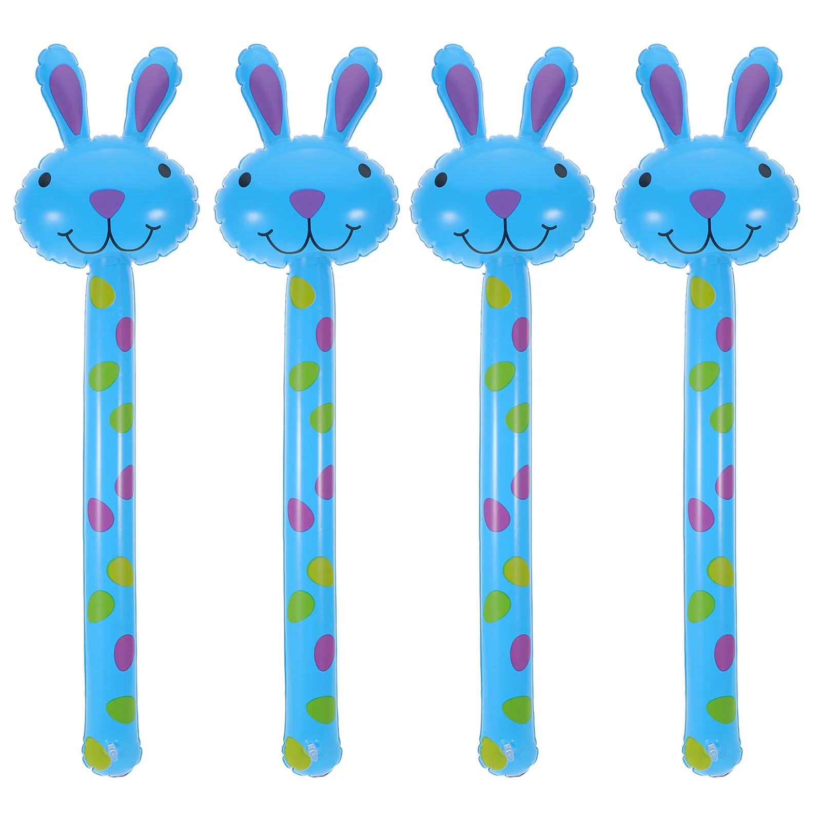 

4Pcs Animal Inflatable Stick Cartoon Blow-Up Jungle Birthday Party Props 31 Inch Rabbit Style for Kids Events Animal Toys