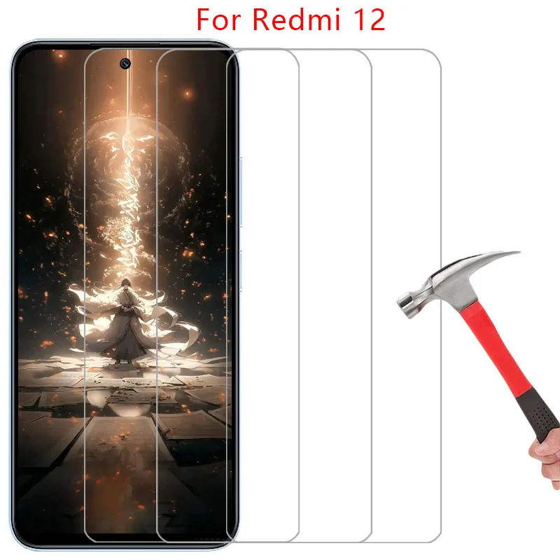 tempered glass for xiaomi redmi 12 4g 5g phone case on redmi12 124g 125g 4 5 g back cover xiomi readmi remi red mi redme 12case