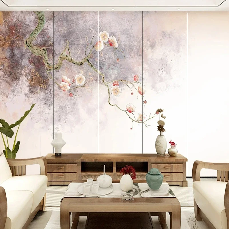 Retro Meticulous Plum Blossom Photo Mural Wallpaper Living Room TV Sofa Bedroom Home Decor Wall Cloth Papel De Parede 3D Fresco