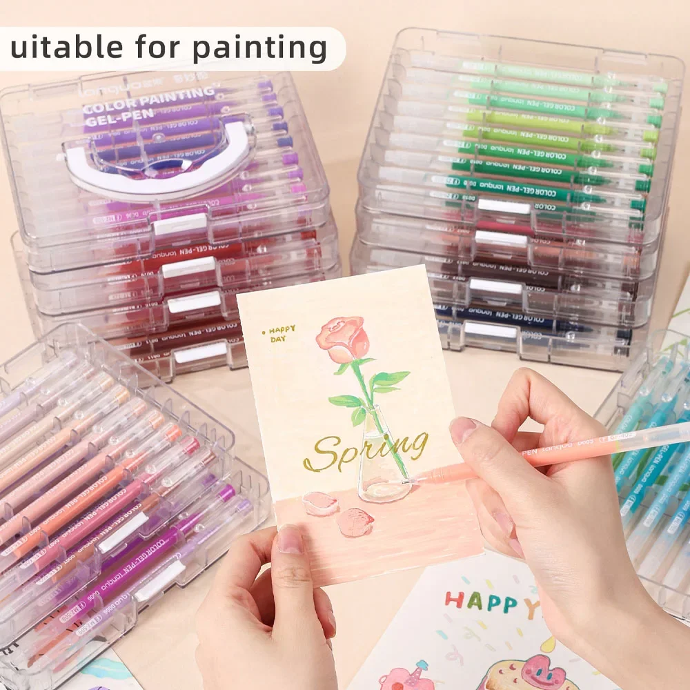 

45/72/99/162 Colors Gel Colorful Pen Art Supplies Multi-Color Handbook Pen Color Students Painting Drawing Marker Stationery