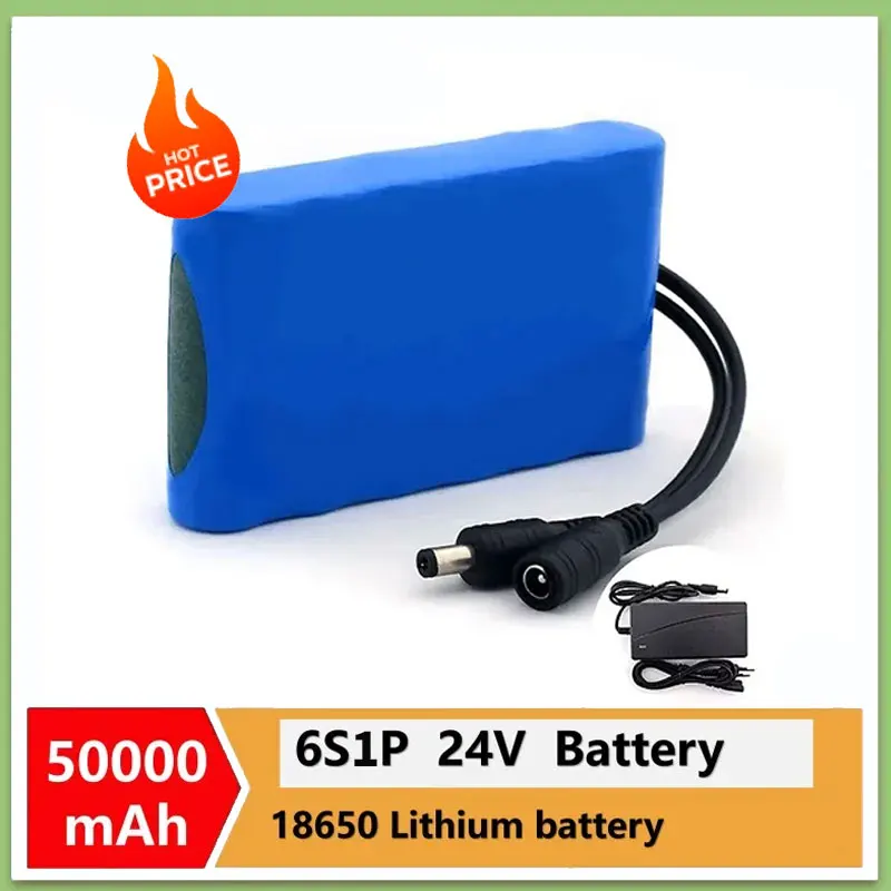

6S1P Portable New high-capacity 22.2V 5Ah 18650 rechargeable battery lithium-ion DC 25.2V 5000mAh monitor camera toy car+charger