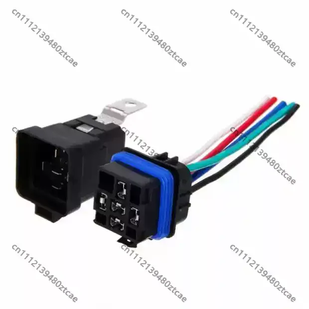 Waterproof Integrated Automotive Relay 12V 40A 4Pin, Car Modification Relay With Socket and Wiring Harness
