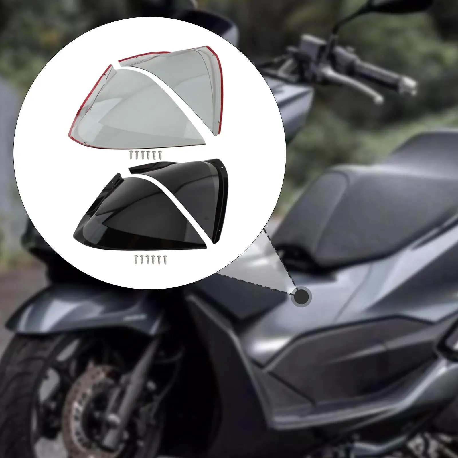 دراجة نارية الساق درع الزجاج الأمامي البلاستيك قوي القدم الجانب لوحة طقم تصليح المباشر لهوندا PCX125 PCX150 PCX160 سكوتر