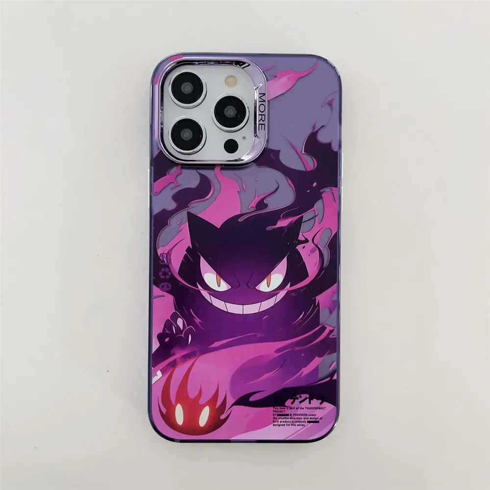 

Japan POKEMONS Mega Gengar Cartoon Phone Case for iPhone 11 12 13 14 15 16 Pro Max 16PRO 15PRO Ectoplasma Haunter Gastly Cover