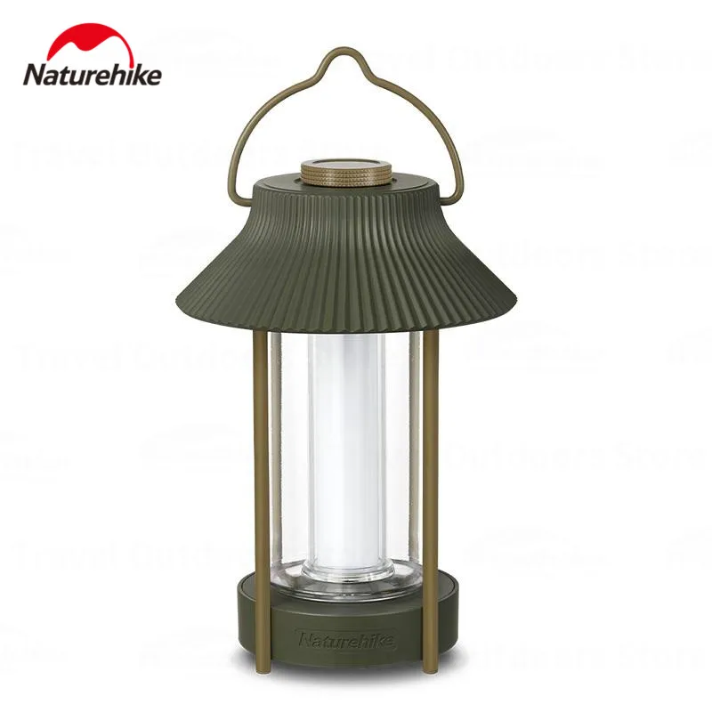 Naturehike Camping Lamp Retro Pavilion Style Portable Carrying Light IPX4 Waterproof 4 Mode Type-C Charging 4000mAh Capacity