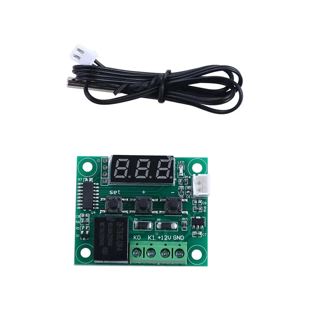 Dual Module Temperature Controller Sensor Digital Temperature Control Switch LED Display DC12V Thermostat W1209