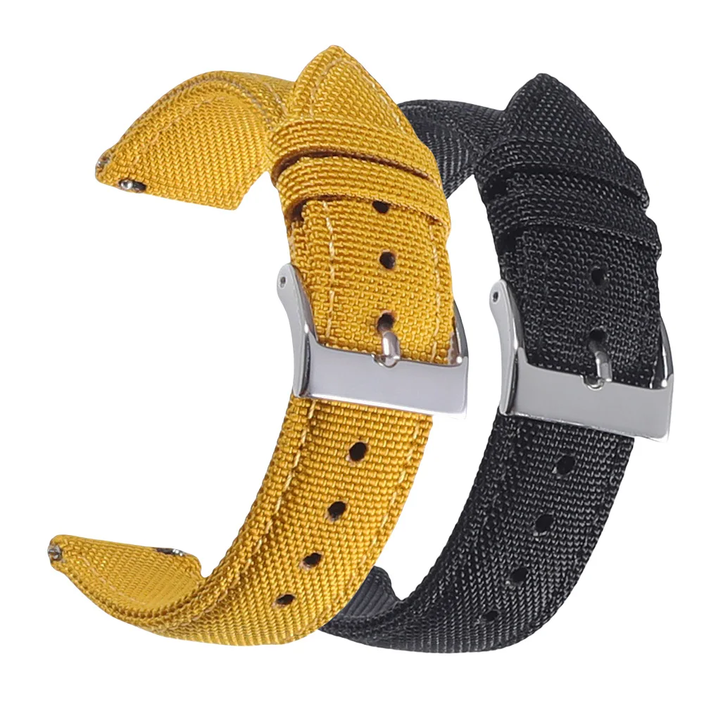 Premium Sailcloth Watch Strap Waterproof Durable Nylon Watchband 18mm 19mm 20mm 21mm 22mm 24mm Quick Release Sport Band For Men