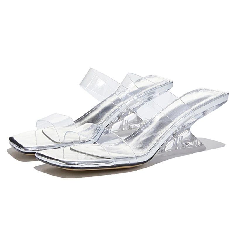 

AIYUQI 2026 new High-Heeled Women's Slippers Transparent Strappy Women Slippers Summer Beach Fashion frail Shoes1