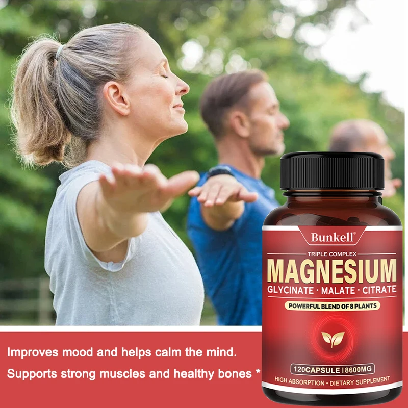 Magnesium Supplementation - Promotes Proper Muscle, Heart and Bone Support Cardiovascular Function and Nutrient Metabolism