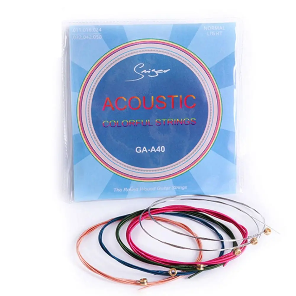 10pcs 1-6 Strings Acoustic Guitar Strings Steel GA-A30 Guitar Single String Full Smooth Good Sound Folk Guitar Strings