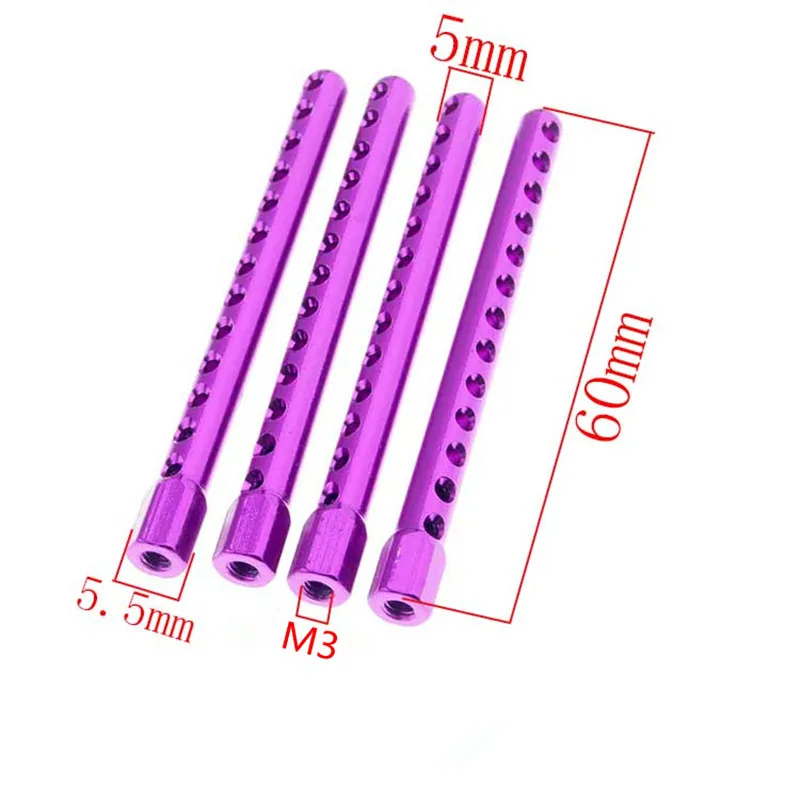 4Pcs Hsp 102037 (02144) aluin Body Mounts Voor Rc 1/10 Schaal Modellen Rc Car Upgrade Onderdelen Afstandsbediening Auto