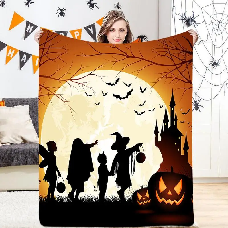 Halloween Blanket 39 X 59 Inch Throw Blanket Halloween Decoration Fleece Blanket For Couch Sofa Bed Chair Decor