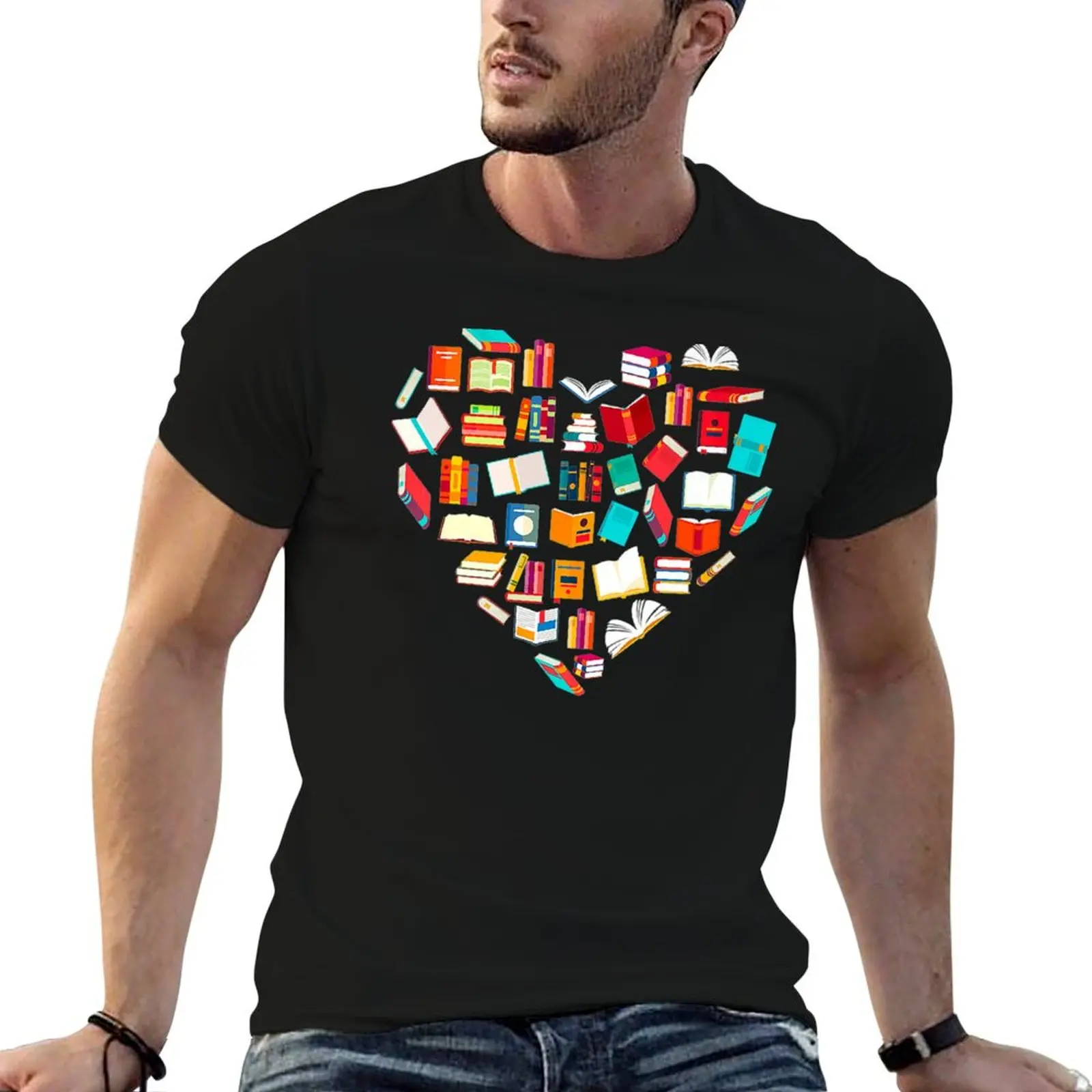

Heart Of Books T-Shirt man t shirt graphic graphic t shirts for man t shirt man plain T-shirt